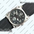 Реплика часов Bell&ross BR 03-92 Stainless steel Case Black Dial GIGN 42.5mm Rubber Strap MIYOTA 9015