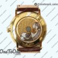 Реплика часов Blancpain Villeret 6651 Yellow gold Top-tier Копия один в один White Dial Brown Leather Strap