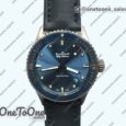 Реплика часов Blancpain Fifty Fathoms Bathyscaphe Ceramic Top-tier Копия один в один Blue Dial Blue Sail-Canvas Strap