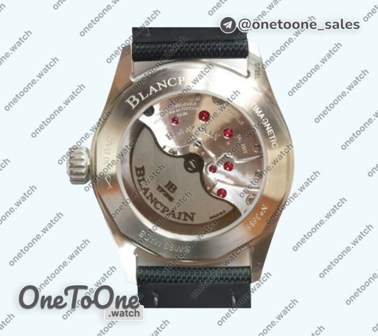 Реплика часов Blancpain Fifty Fathoms Bathyscaphe 43mm Stainless steel Top-tier Копия один в один Gray Dial Sail-canvas Strap