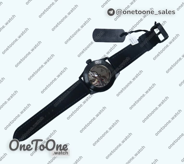 Реплика часов Blancpain Fifty Fathoms Bathyscaphe Black Ceramic Top-tier Копия один в один Black Dial on Black Sail-Canvas Strap