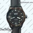 Реплика часов Blancpain Fifty Fathoms Bathyscaphe DLC 11 Top-tier Копия один в один Black Dial Black Sail-Canvas Strap