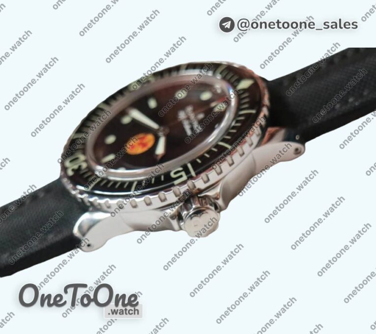 Реплика часов Blancpain Fifty Fathoms Stainless steel "No Radiation" Limited Edition Black Dial Sail-canvas Strap (Free Extra Strap)