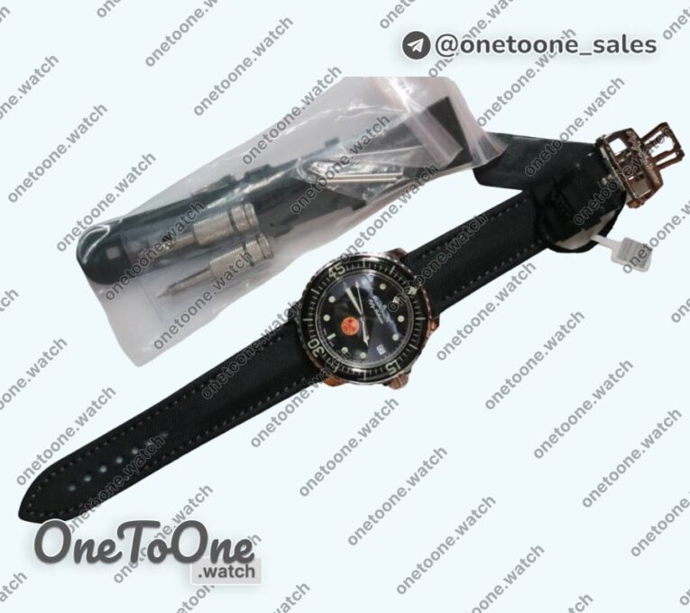 Реплика часов Blancpain Fifty Fathoms Stainless steel "No Radiation" Limited Edition Black Dial Sail-canvas Strap (Free Extra Strap)