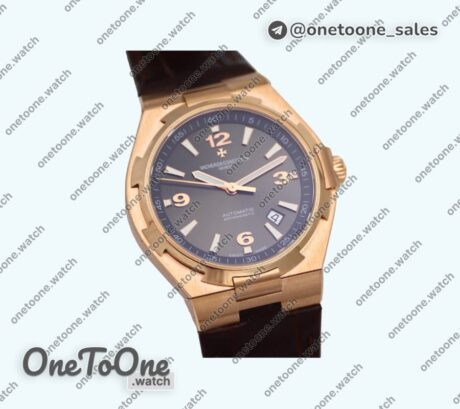 Реплика часов Vacheron Constantin Overseas Ref.47040 Rose gold Case Grey Dial Rubber Strap