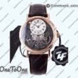 Реплика часов Breguet Tradition 7097BB Rose gold Top-tier Копия один в один White/Gray Dial Brown Leather Strap
