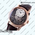 Реплика часов Breguet Tradition 7097BB Rose gold Top-tier Копия один в один White/Gray Dial Brown Leather Strap