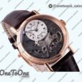 Реплика часов Breguet Tradition 7097BB Rose gold Top-tier Копия один в один White/Gray Dial Brown Leather Strap