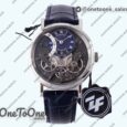 Реплика часов Breguet Tradition 7097BB Stainless steel Top-tier Копия один в один Blue/Gray Dial Blue Leather Strap