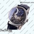 Реплика часов Breguet Tradition 7097BB Stainless steel Top-tier Копия один в один Blue/Gray Dial Blue Leather Strap