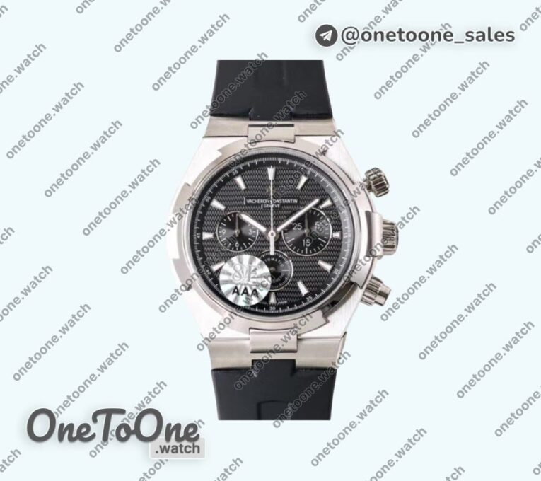 Реплика часов Vacheron Constantin Overseas Chrono Ref.5500V Stainless steel Blue&Black&White Dials Rubber Strap
