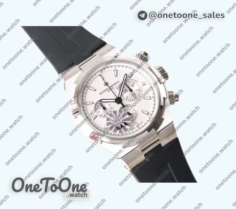 Реплика часов Vacheron Constantin Overseas Chrono Ref.5500V Stainless steel Blue&Black&White Dials Rubber Strap