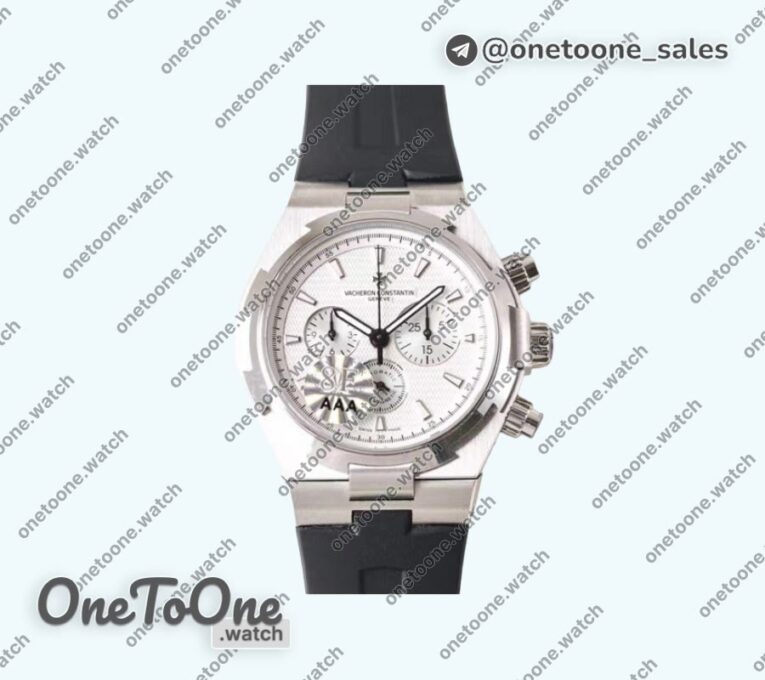 Реплика часов Vacheron Constantin Overseas Chrono Ref.5500V Stainless steel Blue&Black&White Dials Rubber Strap
