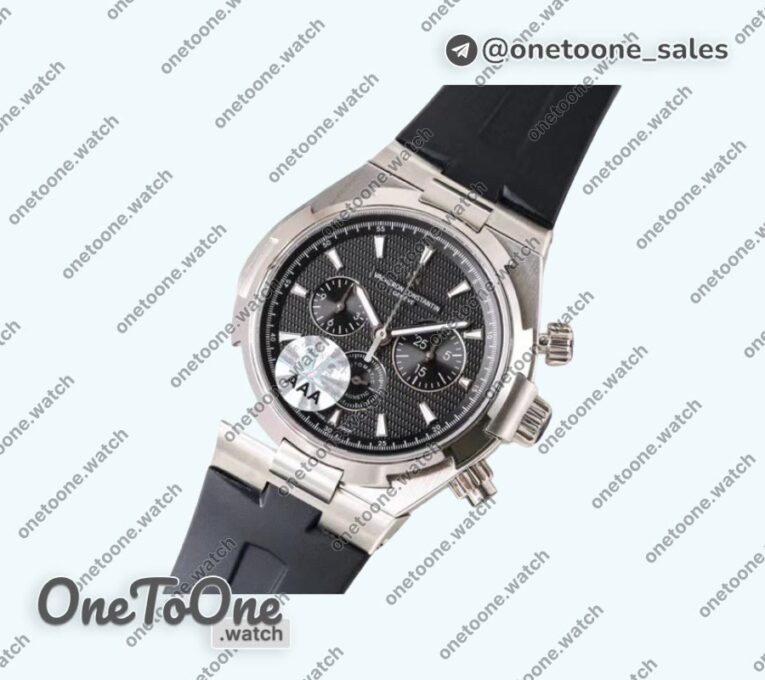 Реплика часов Vacheron Constantin Overseas Chrono Ref.5500V Stainless steel Blue&Black&White Dials Rubber Strap
