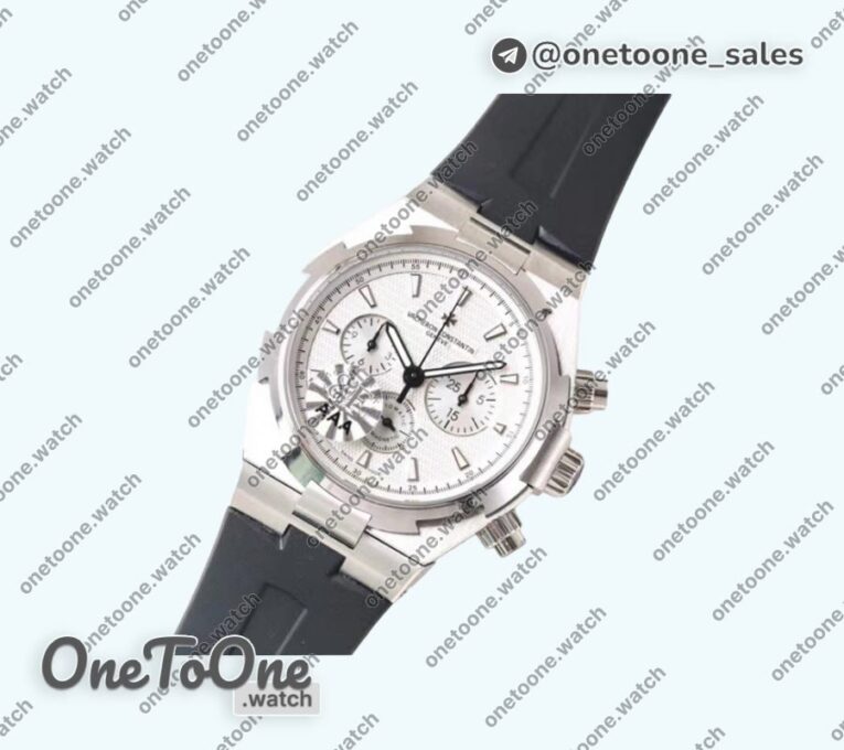 Реплика часов Vacheron Constantin Overseas Chrono Ref.5500V Stainless steel Blue&Black&White Dials Rubber Strap