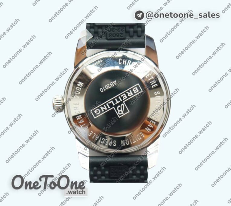 Реплика часов Breitling SuperOcean Heritage ii 42mm Stainless steel Top-tier Копия один в один White Dial Black Bezel Black Rubber Strap