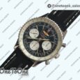 Реплика часов Breitling Navitimer Chronograph 43mm Stainless steel Case Black Dial Leather Asia 7750