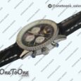 Реплика часов Breitling Navitimer Chronograph 43mm Stainless steel Case Black Dial Leather Asia 7750
