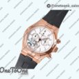 Реплика часов Vacheron Constantin Overseas Chrono Ref.5500V Rose gold Case Black&White Dials Rubber Strap