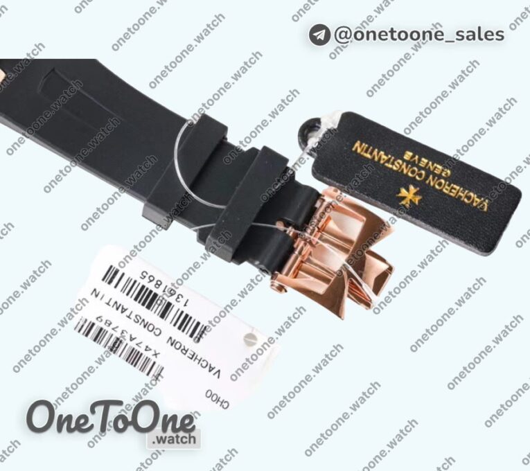 Реплика часов Vacheron Constantin Overseas Chrono Ref.5500V Rose gold Case Black&White Dials Rubber Strap