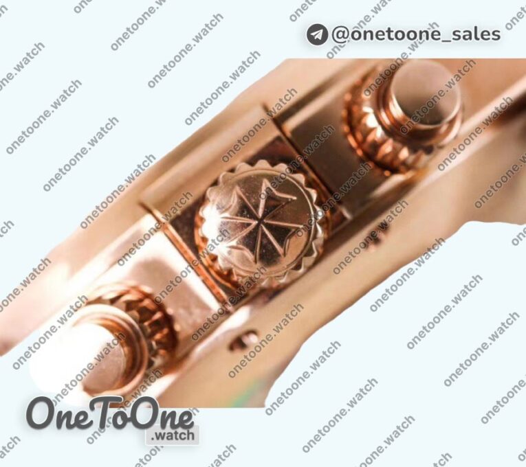 Реплика часов Vacheron Constantin Overseas Chrono Ref.5500V Rose gold Case Black&White Dials Rubber Strap