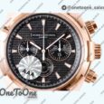 Реплика часов Vacheron Constantin Overseas Chrono Ref.5500V Rose gold Case Black&White Dials Rubber Strap