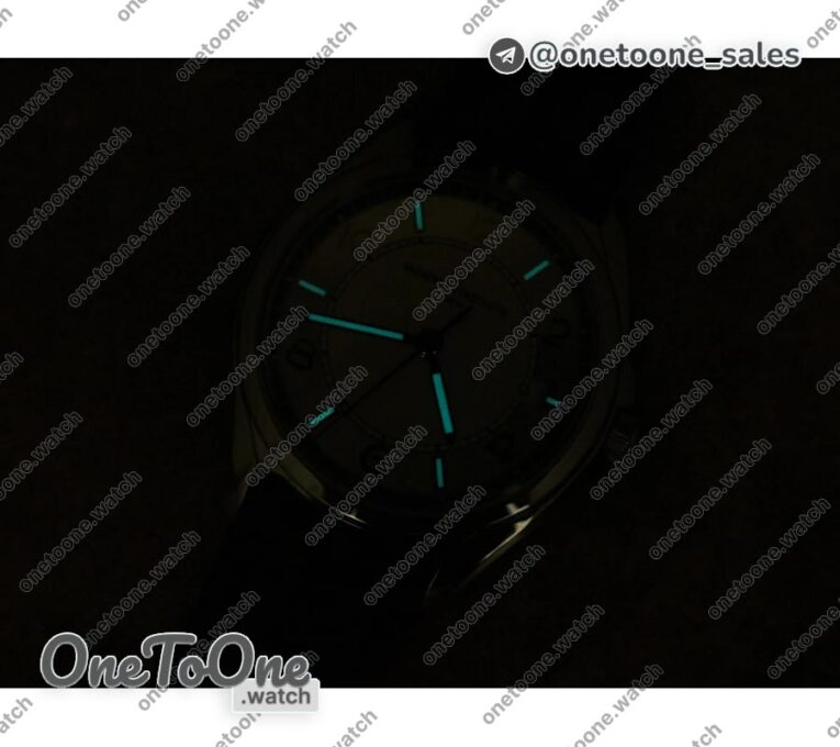 Реплика часов Vacheron Constantin Fiftysix Stainless steel 40mm Top-tier Копия один в один Blue&Silver Dials Black Leather Strap