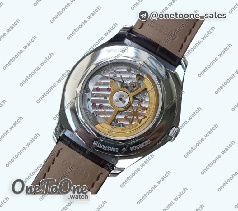 Реплика часов Vacheron Constantin Fiftysix Stainless steel 40mm Top-tier Копия один в один Blue&Silver Dials Black Leather Strap