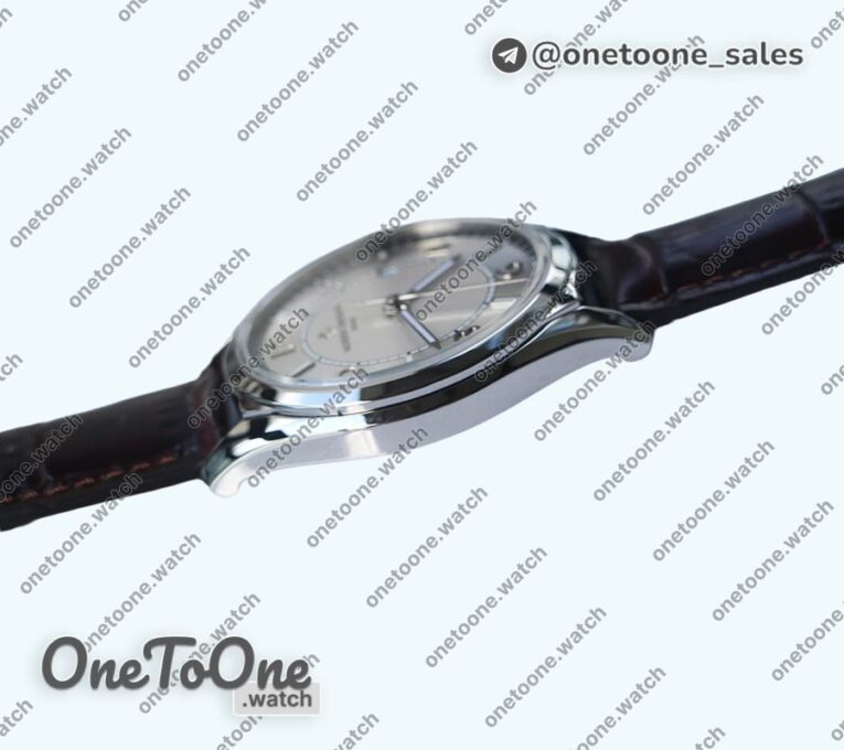 Реплика часов Vacheron Constantin Fiftysix Stainless steel 40mm Top-tier Копия один в один Blue&Silver Dials Black Leather Strap