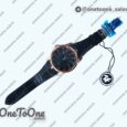 Реплика часов Roger Dubuis Excalibur Knights of the Round Table II Rose gold Top-tier Копия один в один Black Dial Black Leather Strap MIYOTA 9015