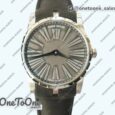 Реплика часов Roger Dubuis Excalibur 42mm Dbex0050 Stainless steel Top-tier Копия один в один Gray Dial Gray Leather Strap RDF (Micro Rotor)