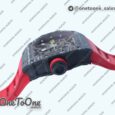 Реплика часов Richard Mille 035-02 Real PT Top-tier Копия один в один Skeleton Dial Red&White&Black Rubber Strap NH05A V4
