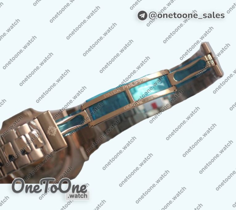 Реплика часов Patek Philippe Nautilis 5980 Chrono Rose gold Brown Dial Leather