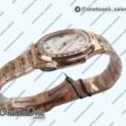 Реплика часов Patek Philippe Nautilus 5711 Rose gold Top-tier Копия один в один Brown&White Dial Diamonds Markers and Bezel Rose gold Bracelet 324CS V3