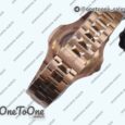 Реплика часов Patek Philippe Nautilus 5711 Rose gold Top-tier Копия один в один Brown&White Dial Diamonds Markers and Bezel Rose gold Bracelet 324CS V3