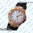 Реплика часов Patek Philippe Nautilus 5711/1R Top-tier Копия один в один Brown&White Textured Dial Brown Leather Strap 324CS