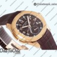 Реплика часов Patek Philippe Aquanaut 5164R Rose gold Top-tier Копия один в один Brown Dial Rubber Strap