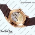 Реплика часов Patek Philippe Aquanaut 5164R Rose gold Top-tier Копия один в один Brown Dial Rubber Strap