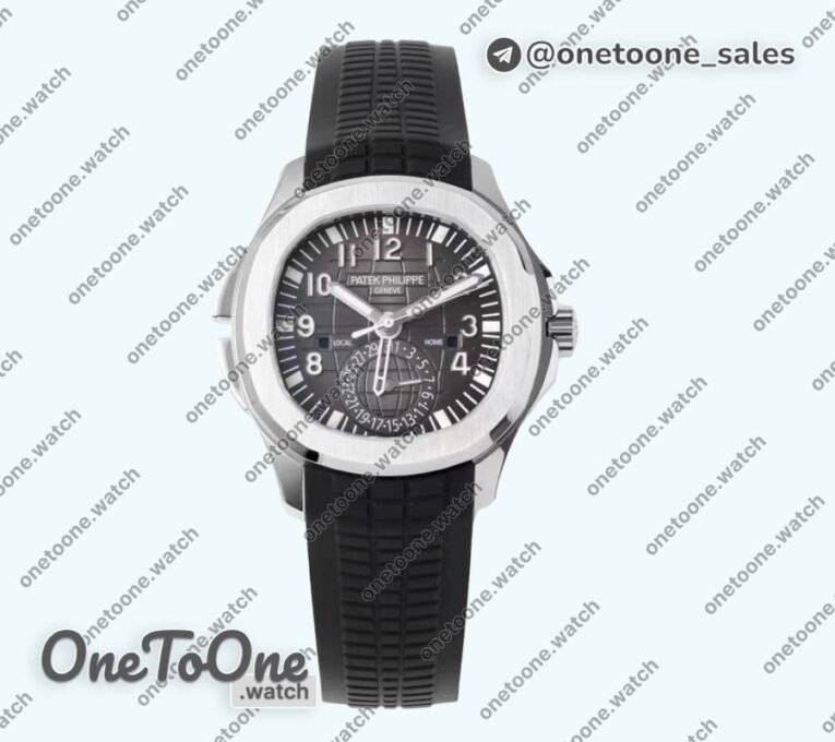 Реплика часов Patek Philippe Aquanaut 5164R Stainless steel Top-tier Копия один в один Black Dial Rubber Strap