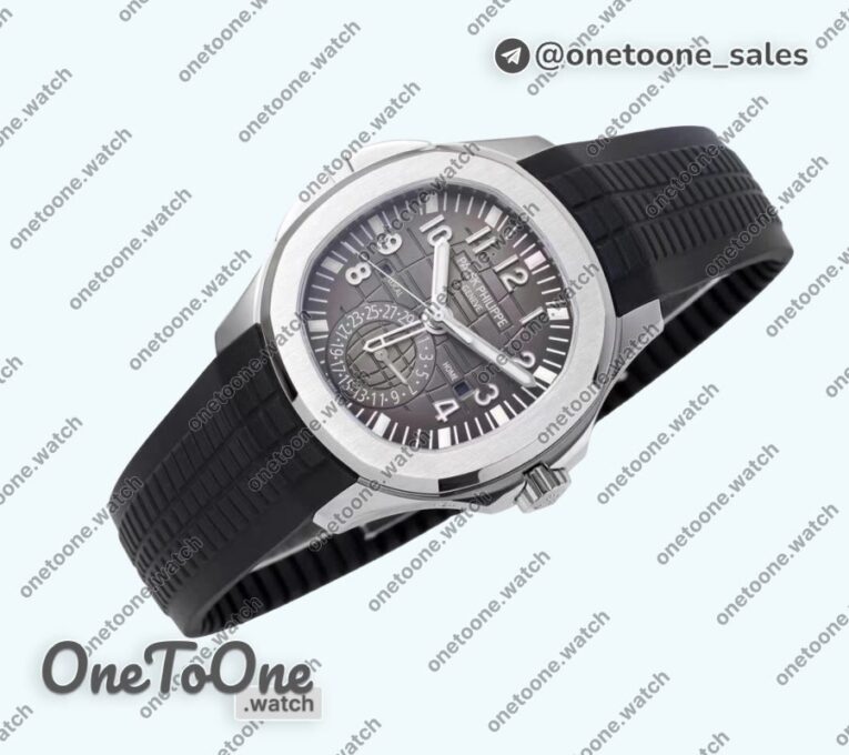Реплика часов Patek Philippe Aquanaut 5164R Stainless steel Top-tier Копия один в один Black Dial Rubber Strap
