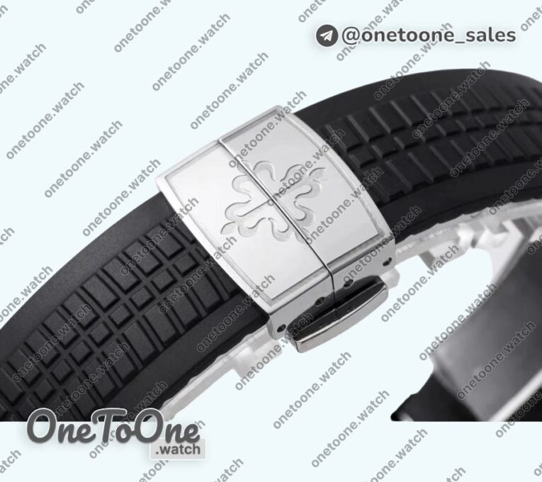 Реплика часов Patek Philippe Aquanaut 5164R Stainless steel Top-tier Копия один в один Black Dial Rubber Strap