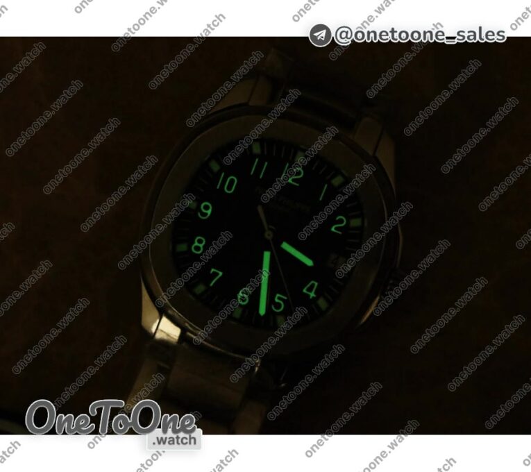 Реплика часов Patek Philippe Aquanaut 5167A Stainless steel Top-tier Копия один в один Black Dial Bracelet 324CS