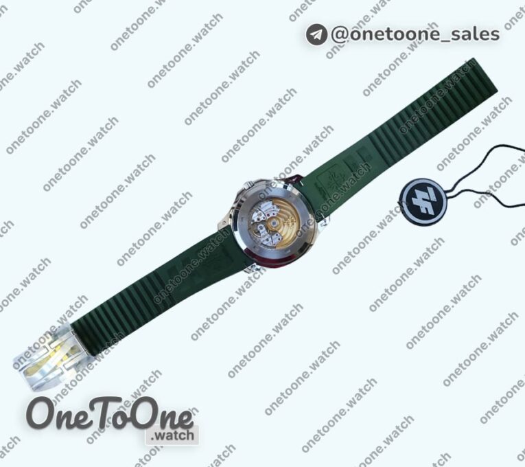 Реплика часов Patek Philippe Aquanaut 5168G 42mm Stainless steel Top-tier Копия один в один Green Dial Green Rubber Strap 324CS