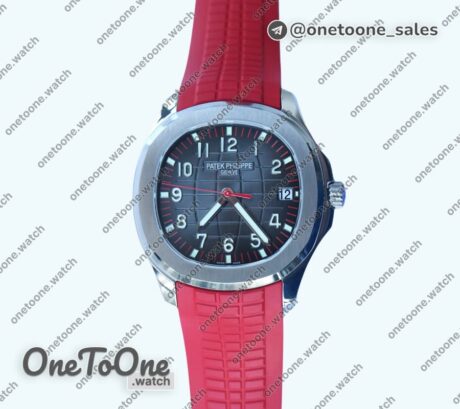 Реплика часов Patek Philippe Aquanaut 5167A Singapore Edition Stainless steel Top-tier Копия один в один Red Second Hand Red Rubber Strap 324CS