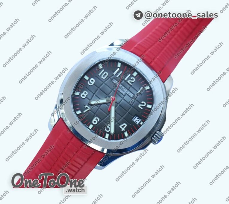 Реплика часов Patek Philippe Aquanaut 5167A Singapore Edition Stainless steel Top-tier Копия один в один Red Second Hand Red Rubber Strap 324CS