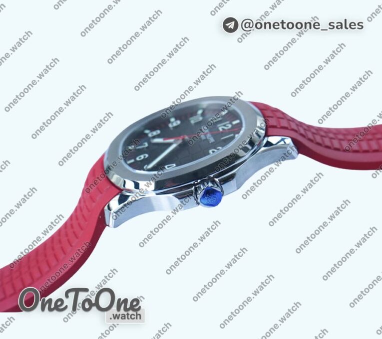 Реплика часов Patek Philippe Aquanaut 5167A Singapore Edition Stainless steel Top-tier Копия один в один Red Second Hand Red Rubber Strap 324CS