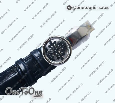 Реплика часов Patek Philippe Grand Complications 6102P Moon Stainless steel Blue Dial Blue Leather Strap TWF