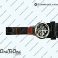 Реплика часов Patek Philippe Complications 5396G Blue Dial Crystal Markers on Black Leather Strap KMF