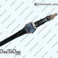 Реплика часов Patek Philippe Complications 5396G Blue Dial Crystal Markers on Black Leather Strap KMF