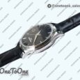 Реплика часов Patek Philippe Calatrava 5227 Stainless steel Top-tier Копия один в один Black&White Dial Black Leather Strap 324CS 3KF